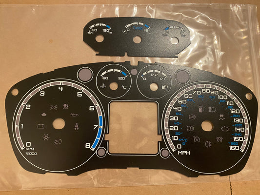 PreFL Plain Black Dial card set - CuSToMod