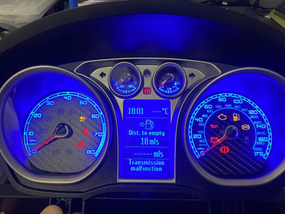CuSToMod modified Ford Focus Mk2 ST and RS instrument cluster
