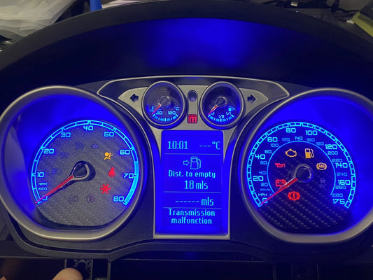 CuSToMod modified Ford Focus Mk2 ST and RS instrument cluster