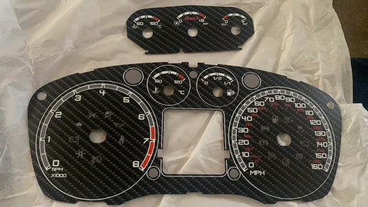 PreFL Carbon effect Dial card set - CuSToMod